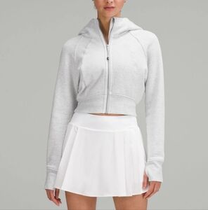 NWT Lululemon Cropped Scuba- Gray Zip-Up Size 8 NWT